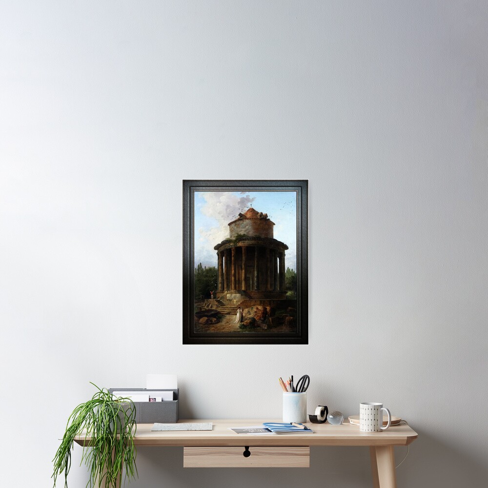 P Ster Un Temple Circulaire Jadis D Di De Hubert Robert Old Masters   Cposter,small,square Product,1000x1000.2u1 