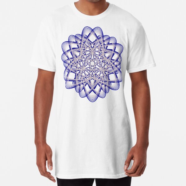 Abstract Blue Violet Atomic Swaps Long T-Shirt