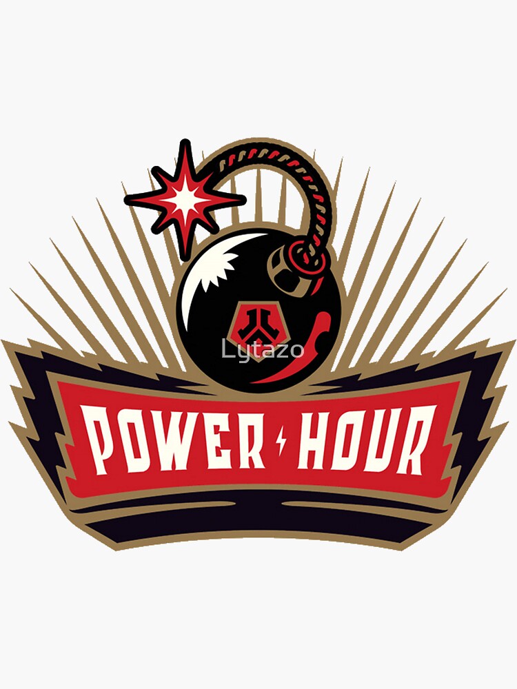 "Power Hour" Sticker for Sale by Lytazo Redbubble