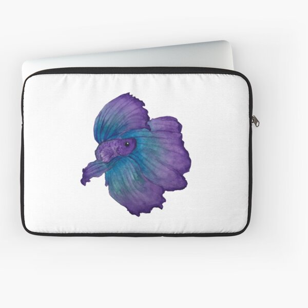 Purple and turquoise betta Laptop Sleeve