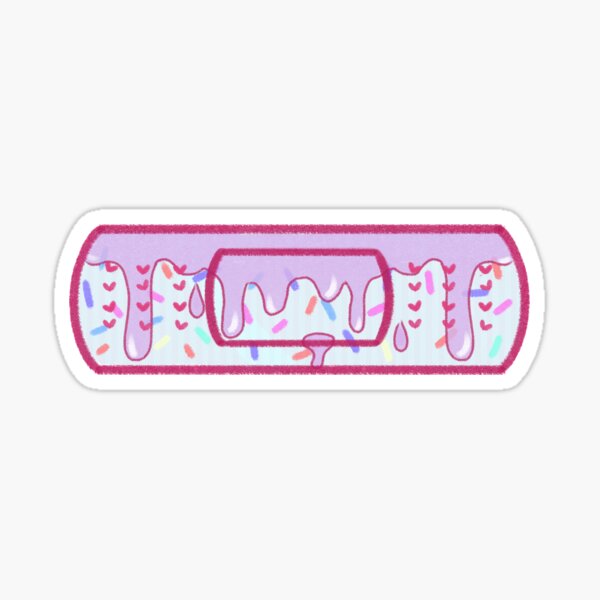 Menhera Pastel Drip Bandaid Sticker (Large) Sticker