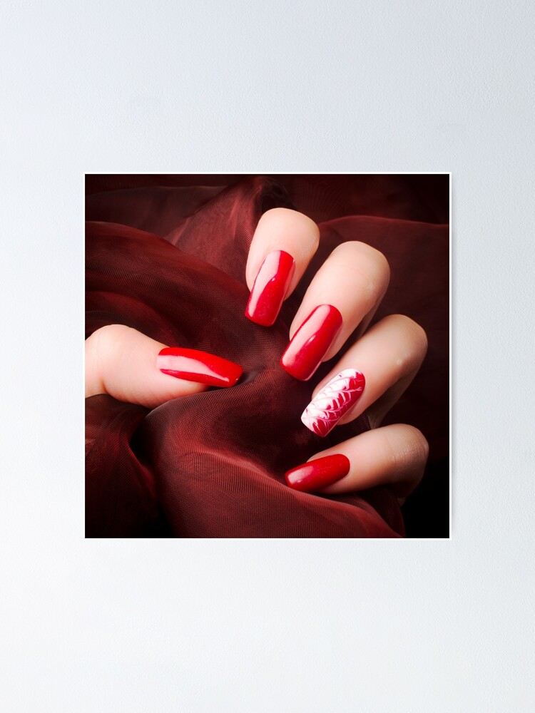 Beautiful red nails stock image. Image of nail, polish - 100560481