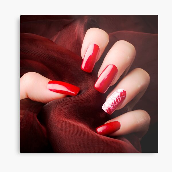 Long Beautiful Red Nails, Effective Manicure Design Stock Photo, Picture  and Royalty Free Image. Image 89459515.