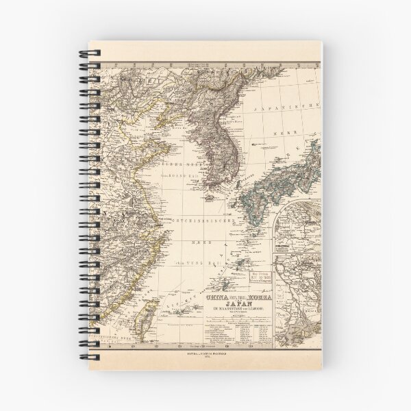 Item preview, Map of China, Korea and Japan (1872) designed and sold by allhistory.