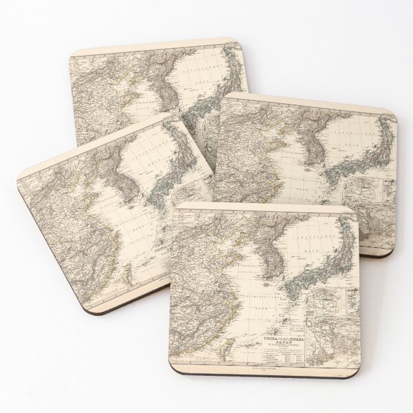 Item preview, Map of China, Korea and Japan (1872) designed and sold by allhistory.