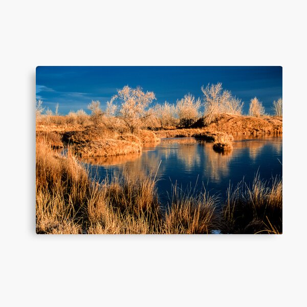 Golden Sawhill Ponds Morning Canvas Print