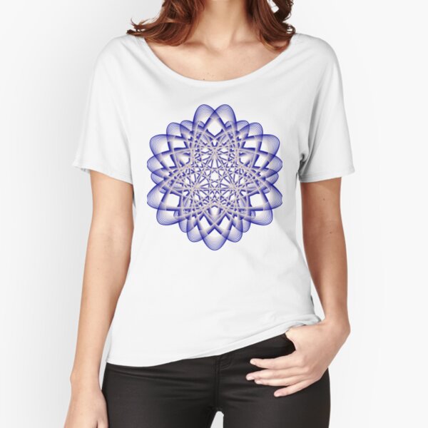 Abstract Blue Violet Atomic Swaps Relaxed Fit T-Shirt
