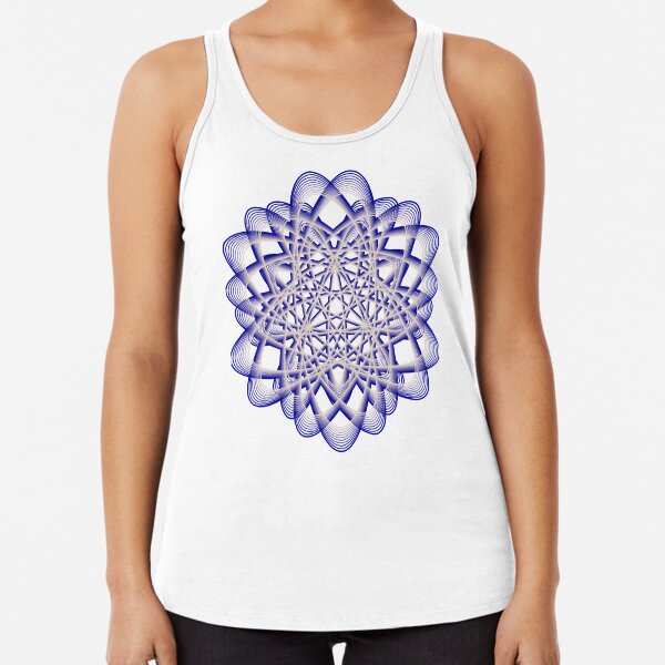 Abstract Blue Violet Atomic Swaps Racerback Tank Top