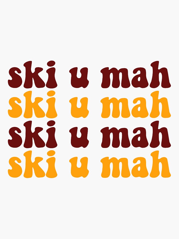 ski u mah Sticker