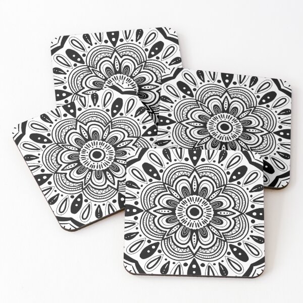 Item preview, Black and white doodle zen mandala design designed and sold by Zendays.