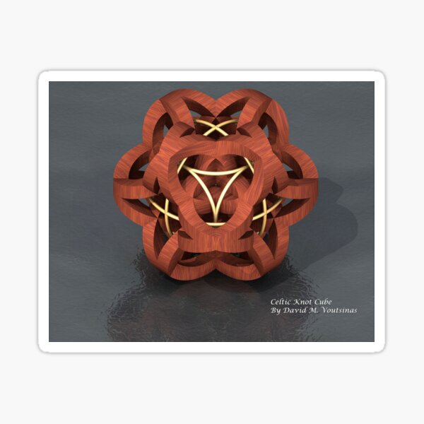 Celtic Knot Cube Sticker