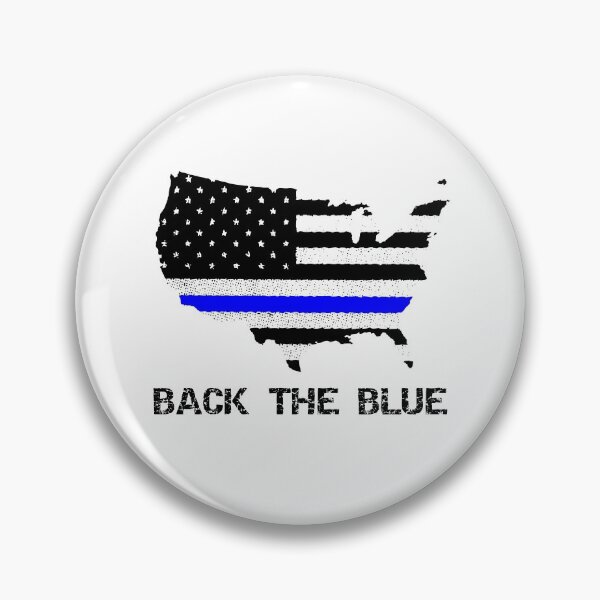 Item preview, Back the Blue USA Map designed and sold by Bradford Adams.