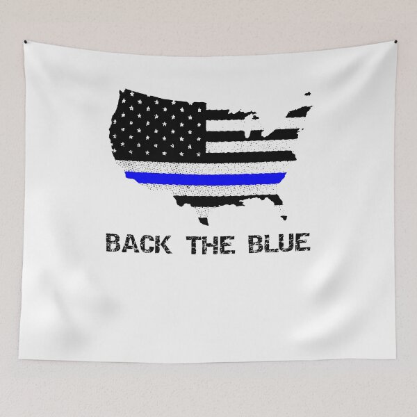 Item preview, Back the Blue USA Map designed and sold by Bradford Adams.