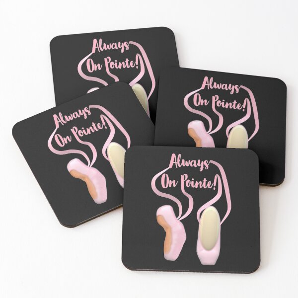 Item preview, Always On Pointe!  Ballet Pointe Shoes and Ribbons. (Black Background) designed and sold by ArtByLM.