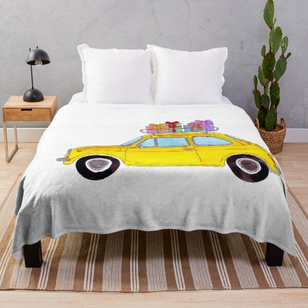 Item preview, Yellow Retro Fiat 500 with Gifts designed and sold by portosabbia.