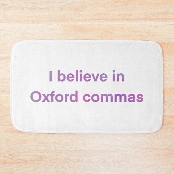 Item preview, I Believe in Oxford Commas Purple Tie Dye Watercolor quote designed and sold by WildeandCo.