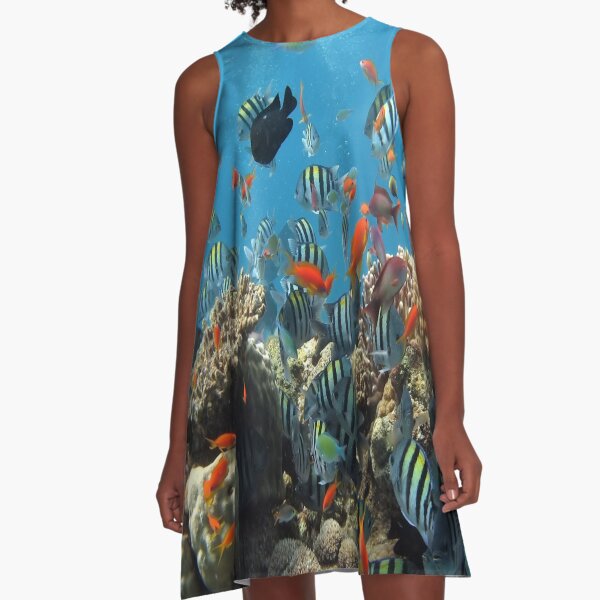 Aquarium Fish Funny T-Shirts A-Line Dress