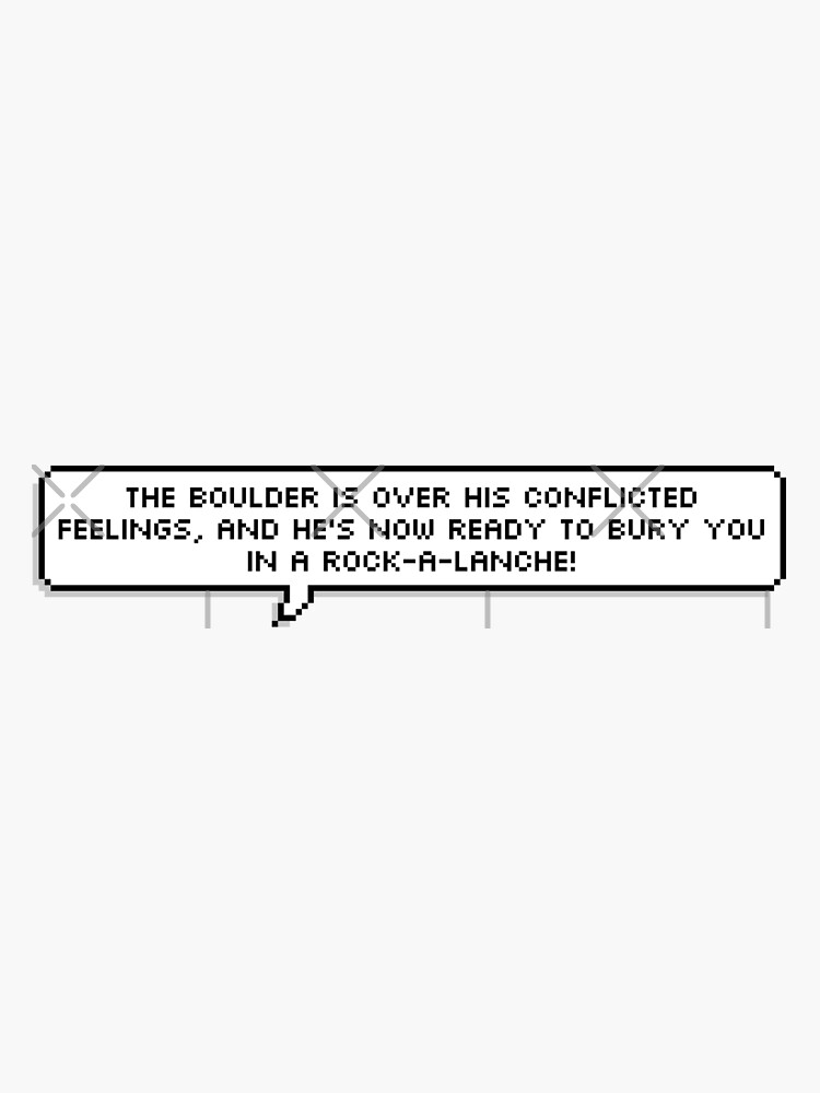 "avatar the last airbender the boulder quote" Sticker by