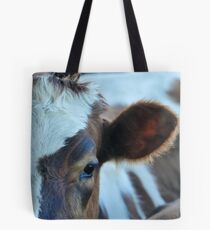 brown and white Tote Bag