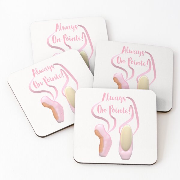 Item preview, Always On Pointe!  Ballet Pointe Shoes and Ribbons. (White Background) designed and sold by ArtByLM.