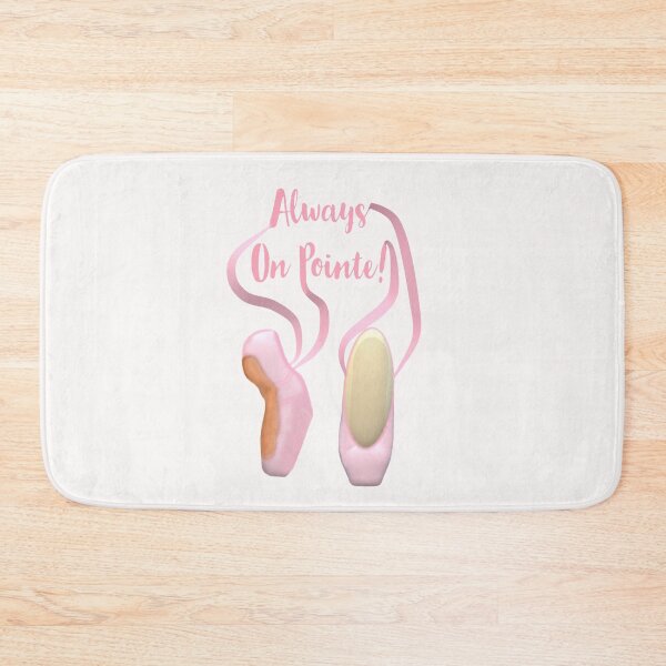 Item preview, Always On Pointe!  Ballet Pointe Shoes and Ribbons. (White Background) designed and sold by ArtByLM.