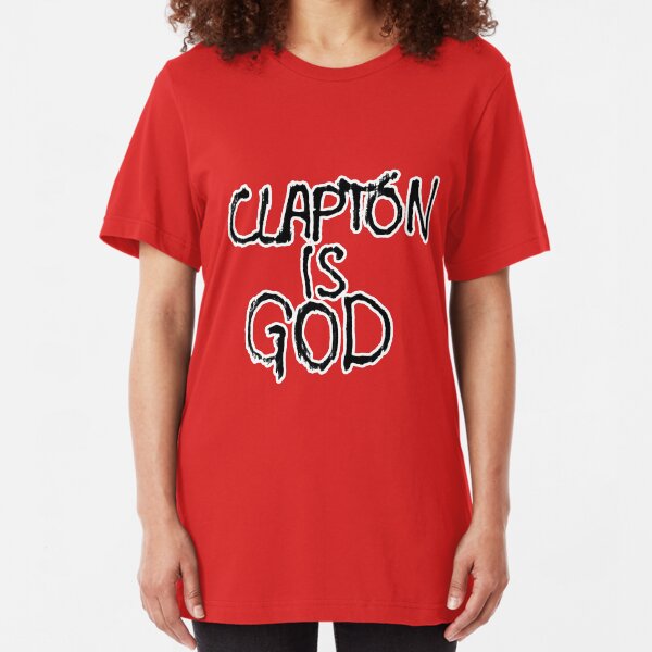 Clapton is God | London subway grafitti Slim Fit T-Shirt