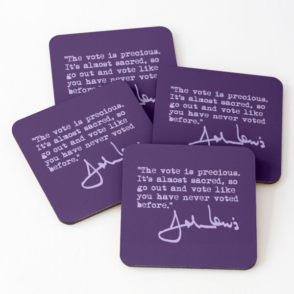 Item preview, John Lewis - the VOTE is precious - Sacred (lavender) designed and sold by Thelittlelord.