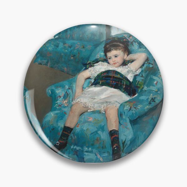 Artikelvorschau, Mary Cassat kleines Mädchen in einem blauen Sessel entworfen und verkauft von beccainskeep.