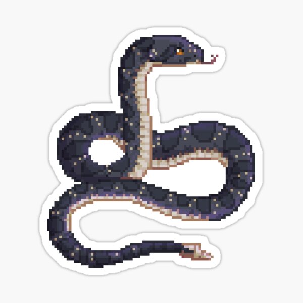 Arizona Black Rattlesnake Pixel Sprite Sticker