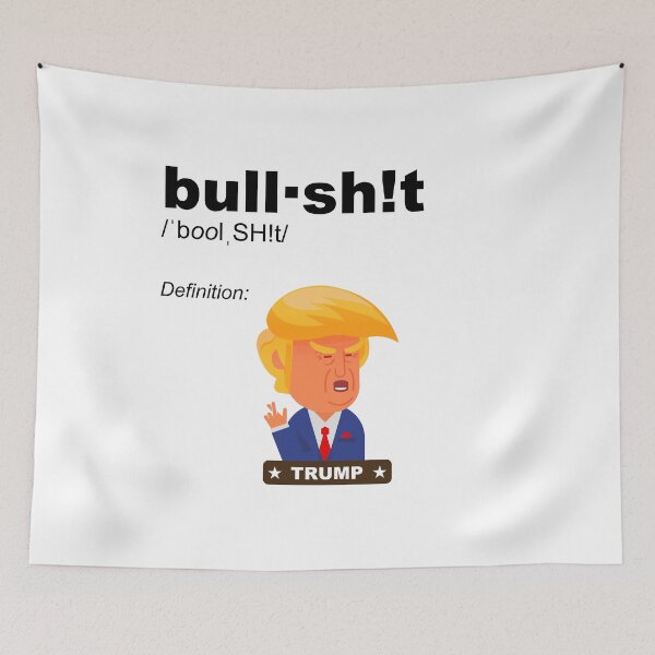 Item preview, Ultimate definition of bull-crap in FUNNY meme form TRUMP cartoon FUN - contrast version designed and sold by originalsusie.
