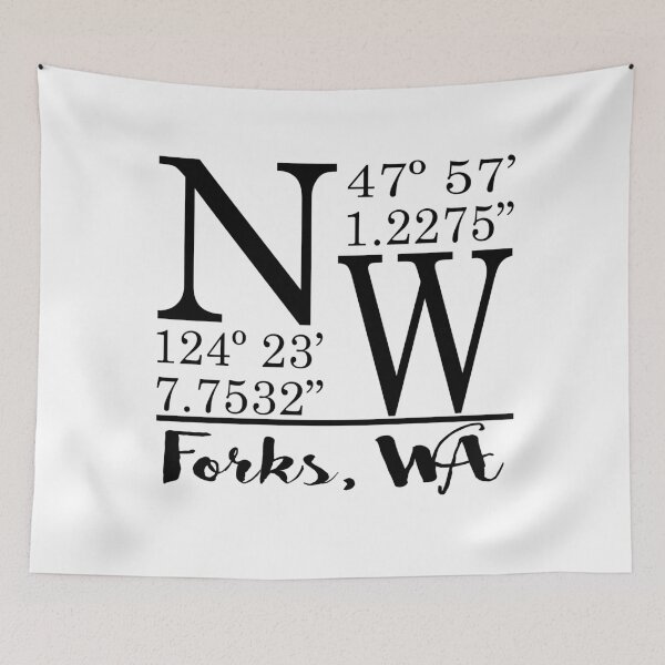 Item preview, Forks, WA Latitude & Longitude designed and sold by tiffanielholton.