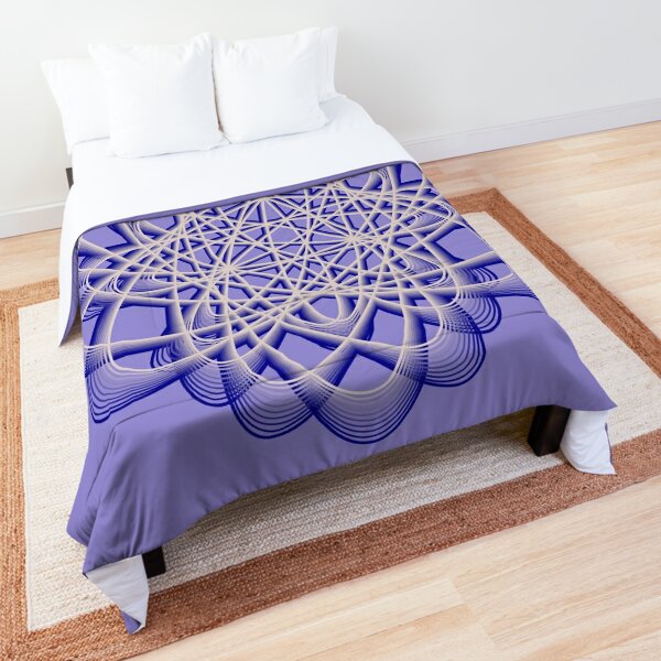 Abstract Blue Violet Atomic Swaps Comforter