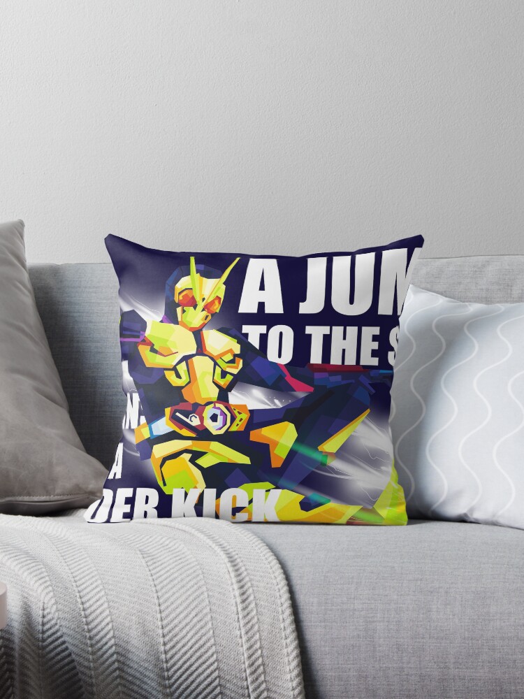 Kamen Rider Zero One A Jump To The Sky Turns To A Rider Kick Throw Pillow By Desilutfiaa Redbubble