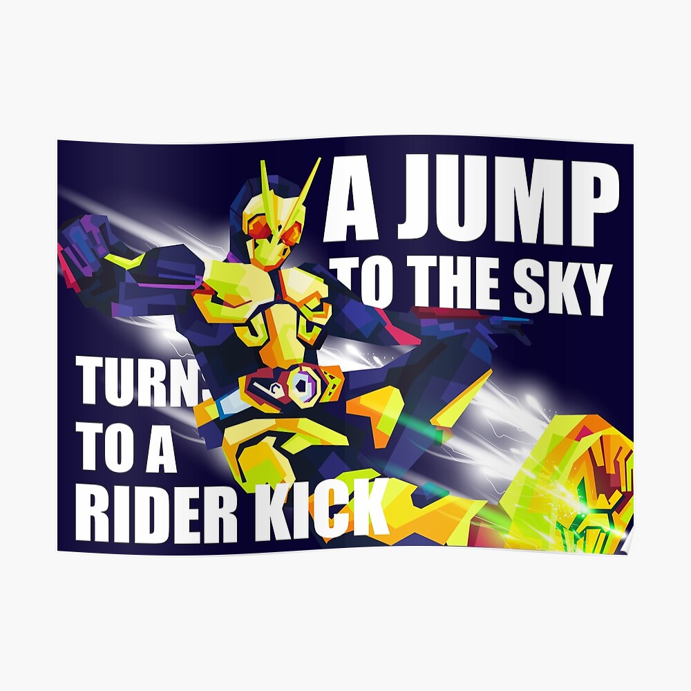 Kamen Rider Zero One A Jump To The Sky Turns To A Rider Kick Sticker By Desilutfiaa Redbubble