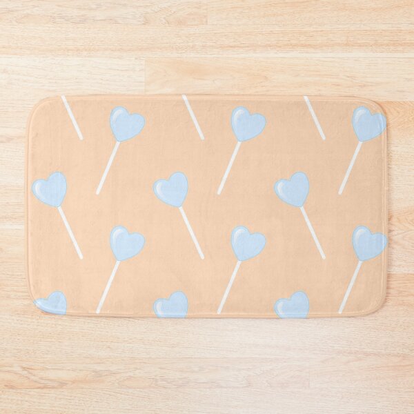 Item preview, heart lollipops pattern in blue designed and sold by prismatic paper co.
