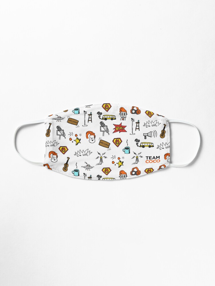 Alternate view of Team Coco Colored Doodles Mask