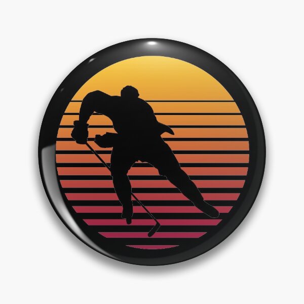 Item preview, Hockey Bubble - Retro Sunset Background designed and sold by Eye on the Blueline.