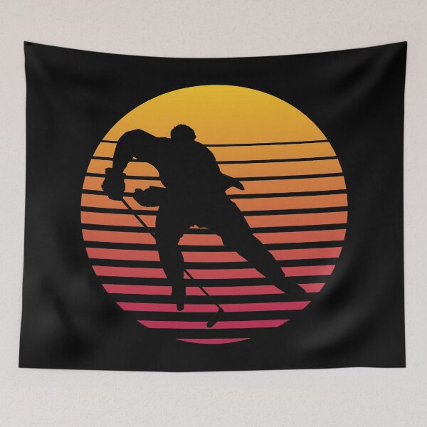Item preview, Hockey Bubble - Retro Sunset Background designed and sold by Eye on the Blueline.