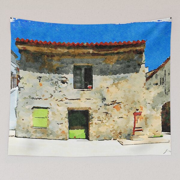 Item preview, Tortora's building with small fountain designed and sold by Giuseppe Cocco.
