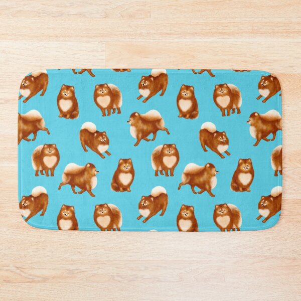 Item preview, Pomeranian Pattern (Blue Background) designed and sold by illucalliart.