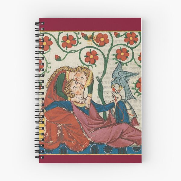 Item preview, Reclining Lovers Medieval Illumination designed and sold by Erin Rado.