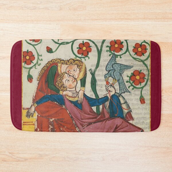 Item preview, Reclining Lovers Medieval Illumination designed and sold by Erin Rado.
