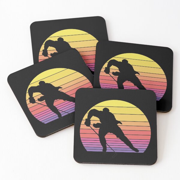 Item preview, Hockey Bubble - Retro Rainbow Sunset Background designed and sold by Eye on the Blueline.