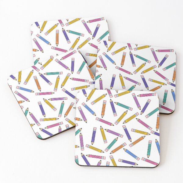 Item preview, Teacher Colored Pencil Pattern with White Background designed and sold by WildeandCo.