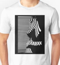 "blinded" Noir Nude. Photo turned stencil painting. Unisex T-Shirt