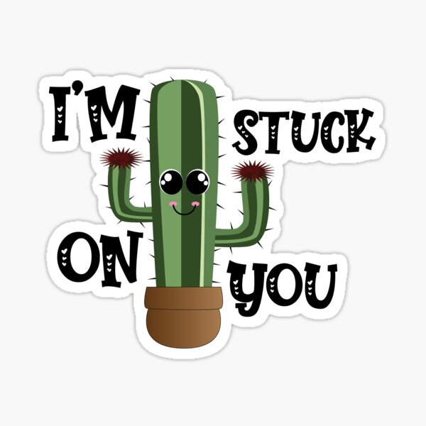 stuck on you stickre Sticker for Sale by roletub