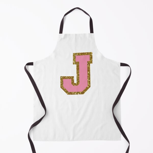 Item preview, gold and pink varsity letter J designed and sold by byleahwithlove.