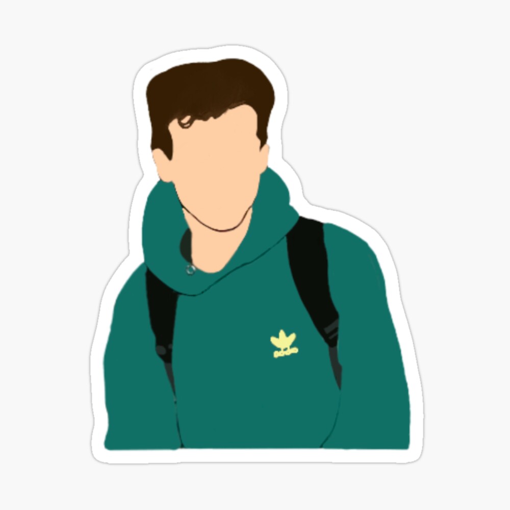 Louis Tomlinson Green Adidas Hoodie Sticker for Sale by craftnella