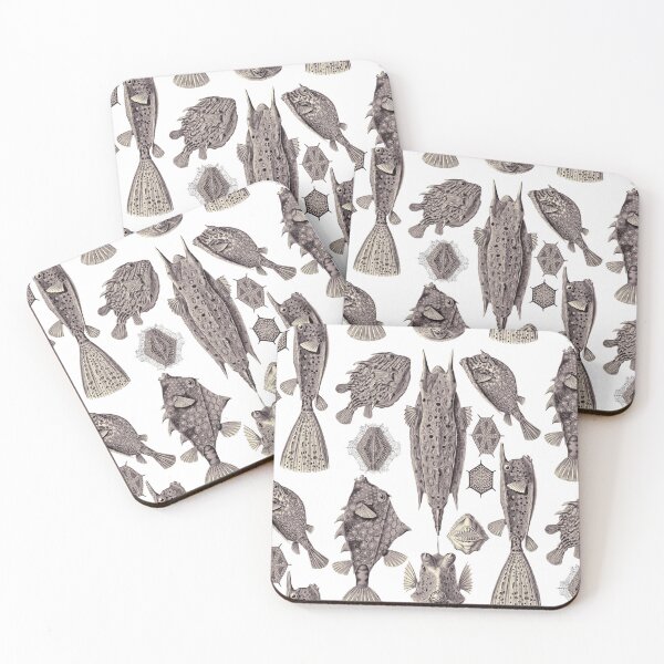 Item preview, Ernst Haeckel Ostraciontes Boxfish Aubergine designed and sold by aimeewilson.