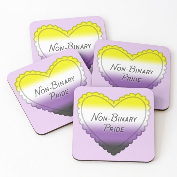 Item preview, nonbinary pride flag heart designed and sold by prismatic paper co.